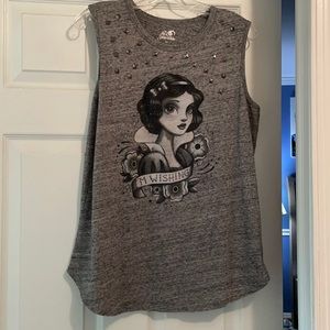 Grey embellished Disney tank top
